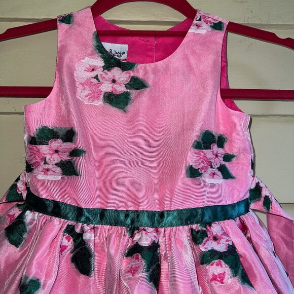 PIPPA & JULIE Pink and green floral toddler dress - Picture 3 of 9